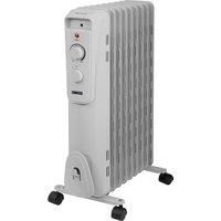 Zanussi ZOFR5004 - 9 Fin Oil Filled Radiator, 3 Adjustable Heat Settings up to 2000W Power, 20m² Room Capacity, Always Cool Carry Handle, Compact Size, Pale Grey