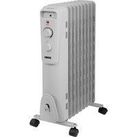 Zanussi ZOFR5004 - 9 Fin Oil Filled Radiator, 3 Adjustable Heat Settings up to 2000W Power, 20m² Room Capacity, Always Cool Carry Handle, Compact Size, Pale Grey