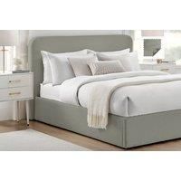 Cream Boucle Fabric Ottoman Storage Bed By Time4Sleep - Double/ King