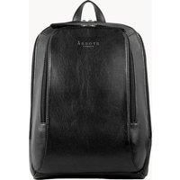 BAKER' Full Grain Leather Double Zip Laptop Backpack