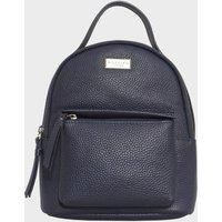 Betty' Zip Top Mini Pebble Grain Leather Backpack