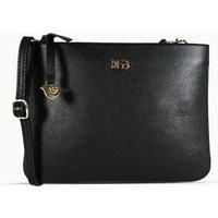 SOPHIA' Pebble Grain Zip Top Leather Crossbody Bag