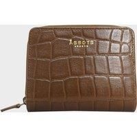 'JOLLY' Croc Real Leather Designer Zip-Top Wallet Purse