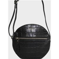 JANE' Embossed Croc Leather Round Designer Crossbody Bag