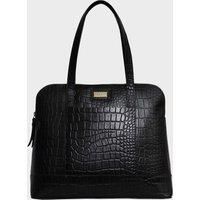 EVA' Croc Embossed Real Leather Designer Unlined Tote Bag