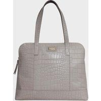 EVA' Croc Embossed Real Leather Designer Unlined Tote Bag