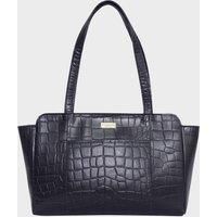 'JUDITH' Croc Real Leather Shoulder Bag