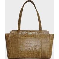 'JUDITH' Croc Real Leather Shoulder Bag