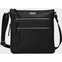 ASSOTS Crossbody Bags for Women – Real Leather Sling with Multiple Pockets and Adjustable Strap – Perfect for Daily Use and Gifting (Black Pebble Grain)