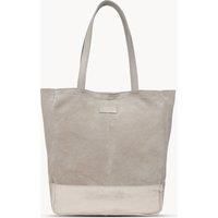 PAIGE' Metallic + Suede Real Leather Tote Bag