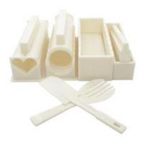 EXZACT Home Sushi Making Kit /Complete 10 pcs Kit with 5 Molds and Utensils