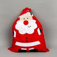 SHATCHI Giant 100 x 60cm Felt Santa Red Sack Stocking Xmas Gifts Presents Bag Christmas Accessory Decorations
