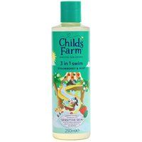 Childs Farm Kids 3 in 1 Swim, Strawberry & Mint - Body Wash, Shampoo & Conditioner | Tear-free | Suitable for Dry, Sensitive Skin, 250ml