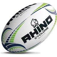Rhino Cyclone Rugby Ball, White, Size 4
