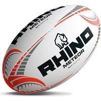 Rhino Unisex/'s Meteor Match Rugby Ball Size 5, White, 5