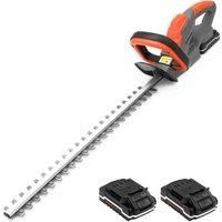 Terratek 20V Cordless Hedge Trimmer, 51cm (510mm) Cutting Length, Easy Cut Pro Lightweight Garden Handheld Cutter, Charger and Safety Blade Guard
