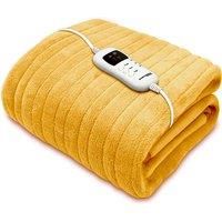 ELECTRIC HEATED THROW BLANKET GOLD OCHRE YELLOW 160cm x 120cm