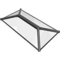 Crystal Grey Aluminium & PVC Roof lantern (L)1.5m (W)1m (H)360mm