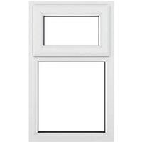 PVC Double Glazed Window Glass & Frame A Rated Top Hung Over Fixed Panel Light