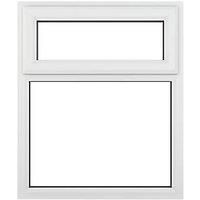 Crystal Top Opening Clear Double-Glazed Casement White uPVC Window 905mm x 965mm (851JK)