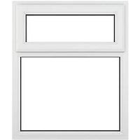 Crystal Top Opening Double-Glazed Casement White uPVC Window 905 x 1040mm (575JK)