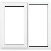 Crystal Left-Hand Opening Double-Glazed Casement White uPVC Window 1190 x 1190mm (123JK)