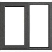 Crystal Left-Hand Opening Clear Double-Glazed Casement Anthracite on White uPVC Window 905mm x 965mm (219JP)