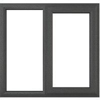 PVC Double Glazed Window Glass & Frame RH Side Hung Over Fixed Panel By Crystal