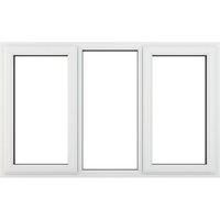 Crystal uPVC Window A Rated Left and Right Hand Side Hung Fixed Centre 1770mm x 1115mm Clear Glazing - White