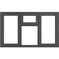 Crystal Left-Hand Opening Double-Glazed Casement Anthracite Grey uPVC Window 1770 x 1040mm (617JP)