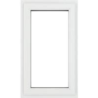 PVC Double Glazed Window Glass & Frame A Rated LH Side Hung Over Fixed Crystal