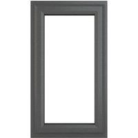 Crystal uPVC Window A Rated Right Hand Side Hung 610mm x 1115mm Clear Glazing - Grey