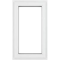 PVC Double Glazed Window Glass & Frame A Rated LH Side Hung Over Fixed Crystal