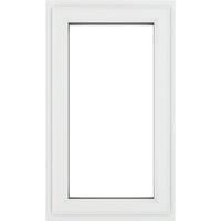 Crystal uPVC Window A Rated Left Hand Side Hung 610mm x 820mm Clear Glazing - White