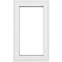 PVC Double Glazed Window Glass & Frame A Rated RH Side Hung Over Fixed Crystal