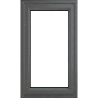 PVC Double Glazed Window Glass & Frame A Rated LH Side Hung Over Fixed Crystal