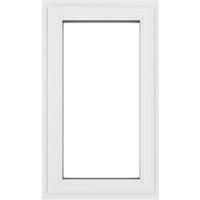 PVC Double Glazed Window Glass & Frame A Rated RH Side Hung Over Fixed Crystal