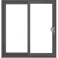 Crystal uPVC Sliding Patio Right to Left 1790mm x 2090mm Clear Glazing - Grey