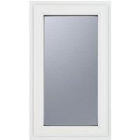 Crystal uPVC Window A Rated Left Hand Side Hung 610mm x 1040mm Obscure Glazing - White