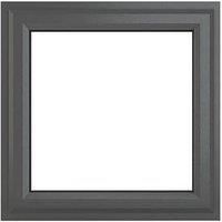 Crystal Top Opening Clear Double-Glazed Casement Anthracite on White uPVC Window 610mm x 610mm (516JP)