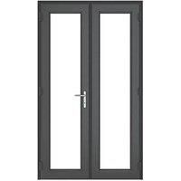Crystal Anthracite Grey uPVC French Door Set 2055 x 1290mm (920JP)