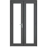 Crystal Anthracite Grey uPVC French Door Set 2055 x 1390mm (295JP)