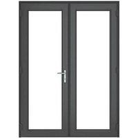 Crystal Anthracite Grey uPVC French Door Set 2055 x 1590mm (855JP)
