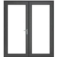 Crystal Anthracite Grey uPVC French Door Set 2055 x 1690mm (929JP)