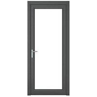 Crystal 1-Panel 1-Clear Light RH Anthracite Grey uPVC Back Door 2090 x 840mm (938JP)