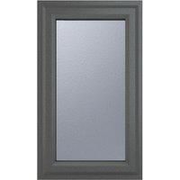 Crystal uPVC Window A Rated Left Hand Side Hung 610mm x 1115mm Obscure Glazing - Grey