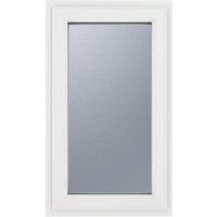 Crystal uPVC Window A Rated Left Hand Side Hung 610mm x 1190mm Obscure Glazing - White