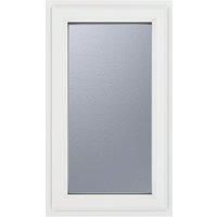 PVC Double Glazed Window Glass & Frame A Rated RH Side Hung Over Fixed Crystal