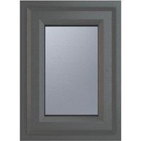 Crystal uPVC Window A Rated Top Opener 820mm x 820mm Obscure Glazing - Grey