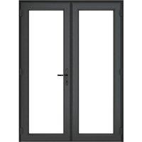 Crystal uPVC Clear French Door Left Hand Master 1190mm x 2055mm Clear Glazing - Grey